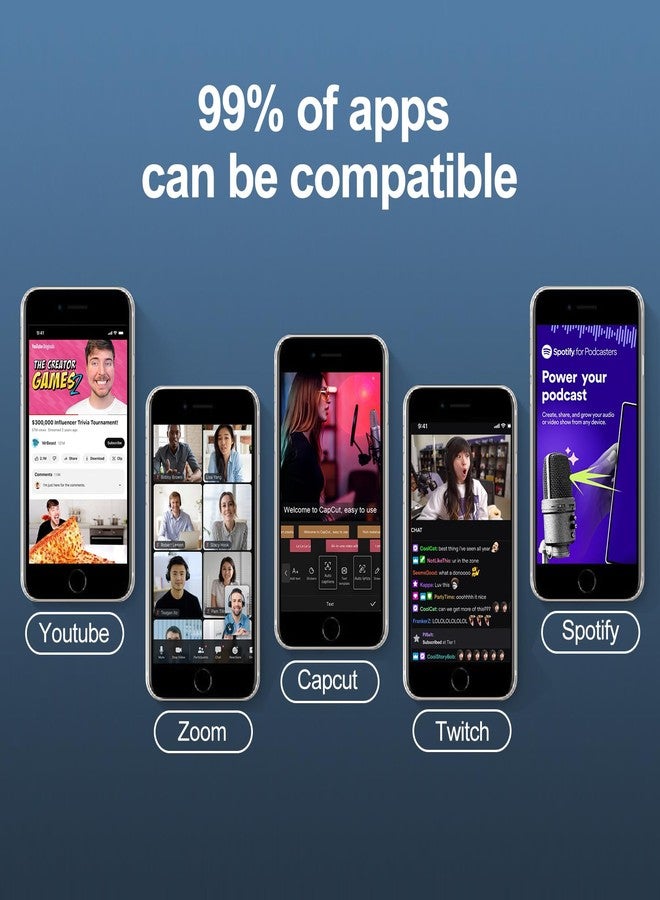 بطاقة صوت Bonkyo F999 - خلاط صوت USB للألعاب والبث المباشر والبودكاست والغناء - متوافقة مع أنظمة iOS وWindows وAndroid - صوت محيطي 5.1 - Image 5