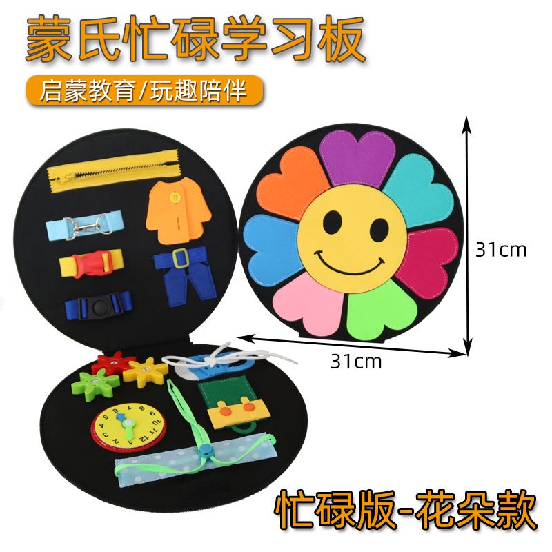 Early Education Children'S Enlightenment Puzzle Felt Early Education Board Learning Board Montessori Dinosaur Felt Learning Board Busy Board - Image 4