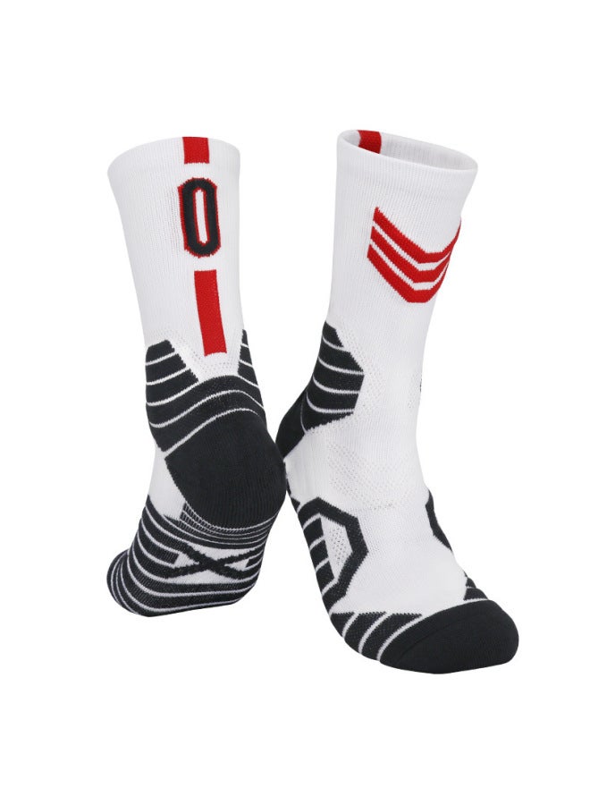 Custom Logo Basketball Socks Men's Mid-tube Thickened Towel Bottom Training Socks Children's High-top Non-slip Sports Socks Men