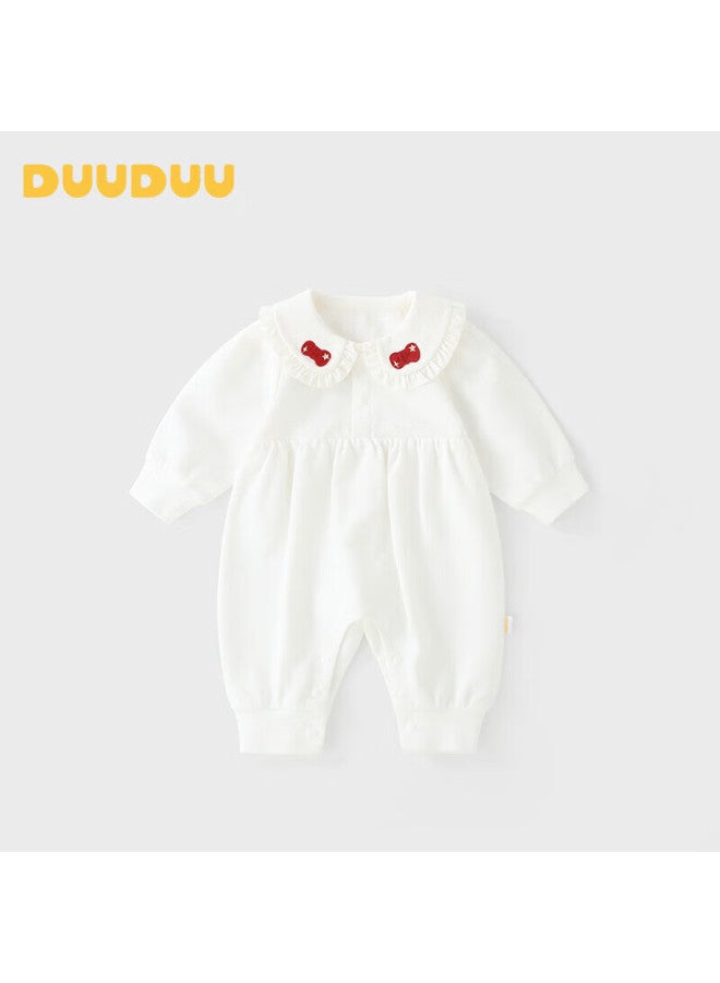 Duuduu Baby Girl Clothes, New Style Onesie Romper, Newborn Lapel Jumpsuit, Outdoor Autumn Outfit - Image 1