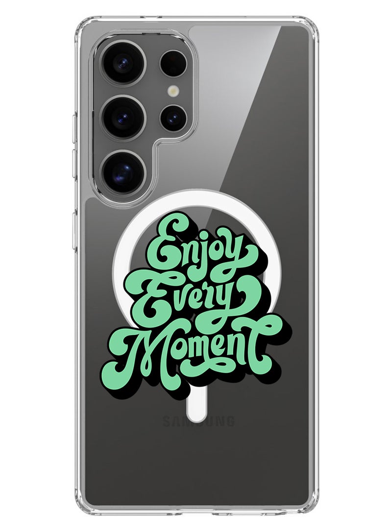 Theodor Magnetic Case for Samsung Galaxy S25 Ultra 6.9-inch Compatible with MagSafe Wireless Charging, Shockproof Phone Bumper Cover Enjoy Every Mopment-01 - Image 1