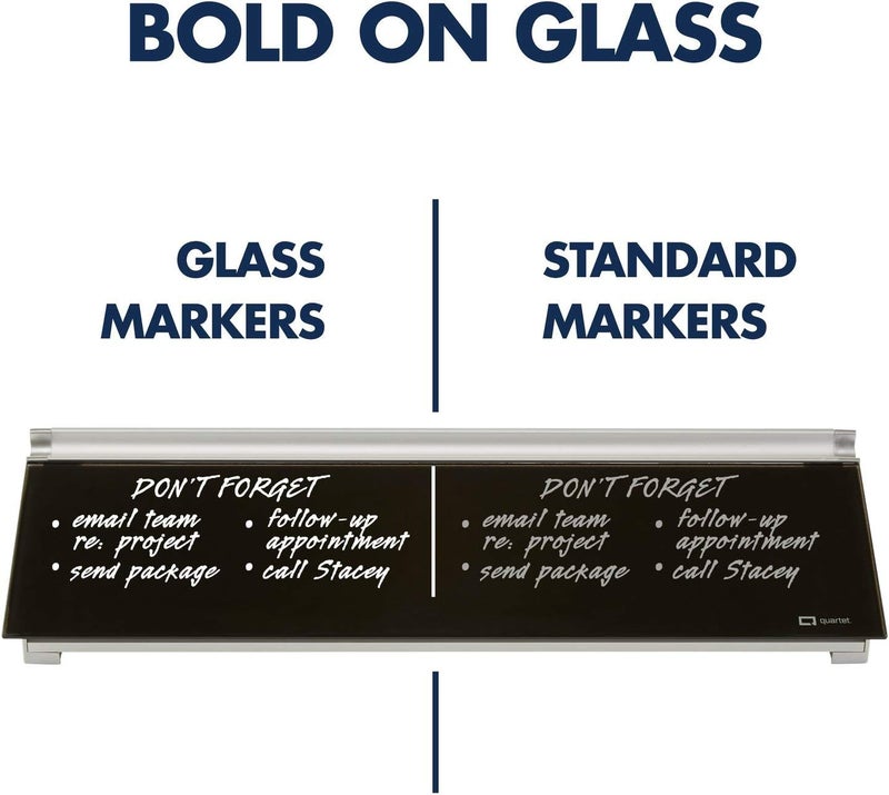 Quartet Glass Dry Erase Markers Whiteboard Markers Fine Tip White and Neon Colors 6 Pack 79558Q - Image 2