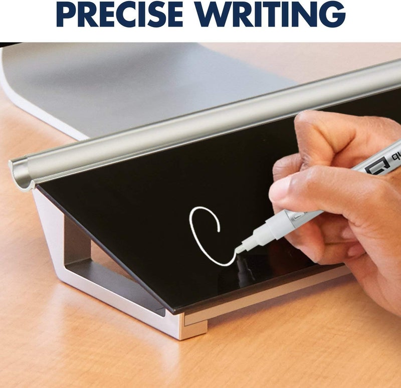 Quartet Glass Dry Erase Markers Whiteboard Markers Fine Tip White and Neon Colors 6 Pack 79558Q - Image 4