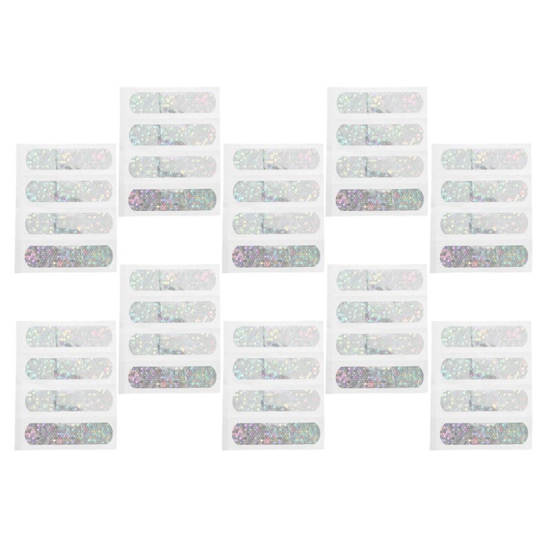50 Pcs Waterproof Glitter Bandages for Kids Adults Colorful Holographic Adhesive Patches Flexible 72x19mm Nightlight Dressing for Sports - Image 2