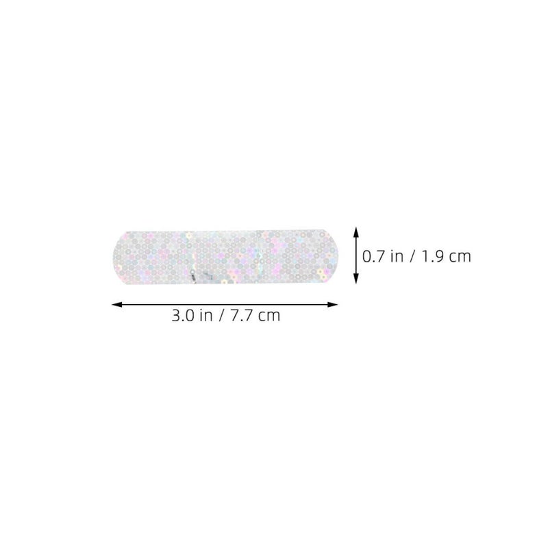 50 Pcs Waterproof Glitter Bandages for Kids Adults Colorful Holographic Adhesive Patches Flexible 72x19mm Nightlight Dressing for Sports - Image 3