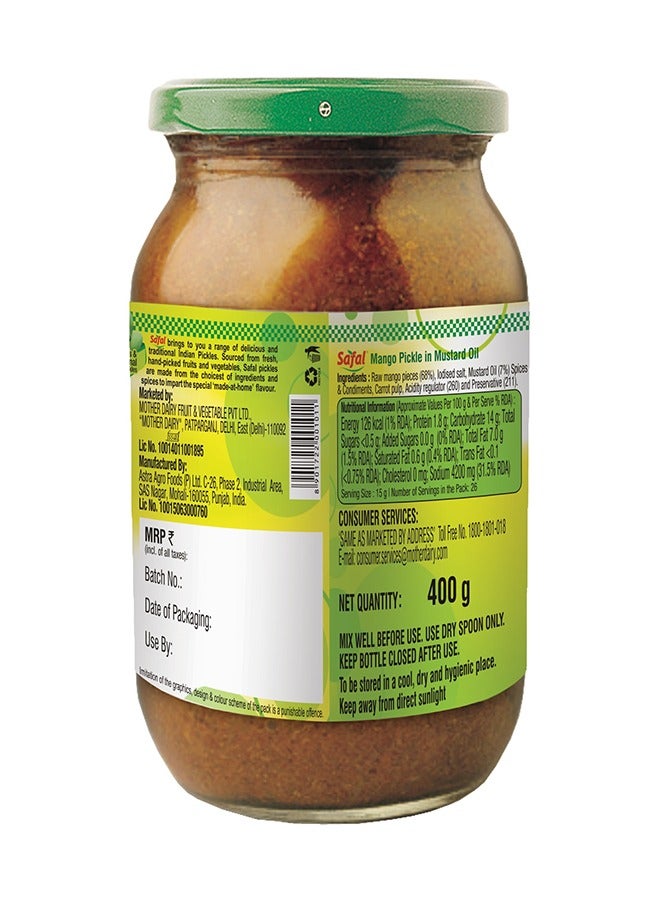 Safal Mango Traditional Pickle In Mustard Oil 400g - Image 2