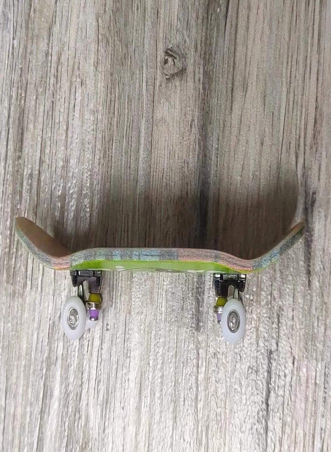 LEEFAI Professinal Fingerboard Complete 34mmx96mm Maple Wood 5 Layers Wood UV Printing Alien Deck-The Beginner Board with Professional Single AxleTrucks and Ball Bearing Wheels - Image 5