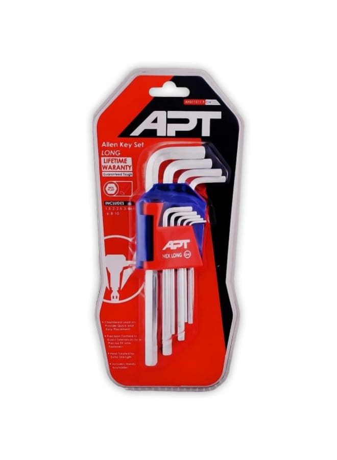 Apt APT 9-Piece Long Ball Nose Set 1.5-10mm