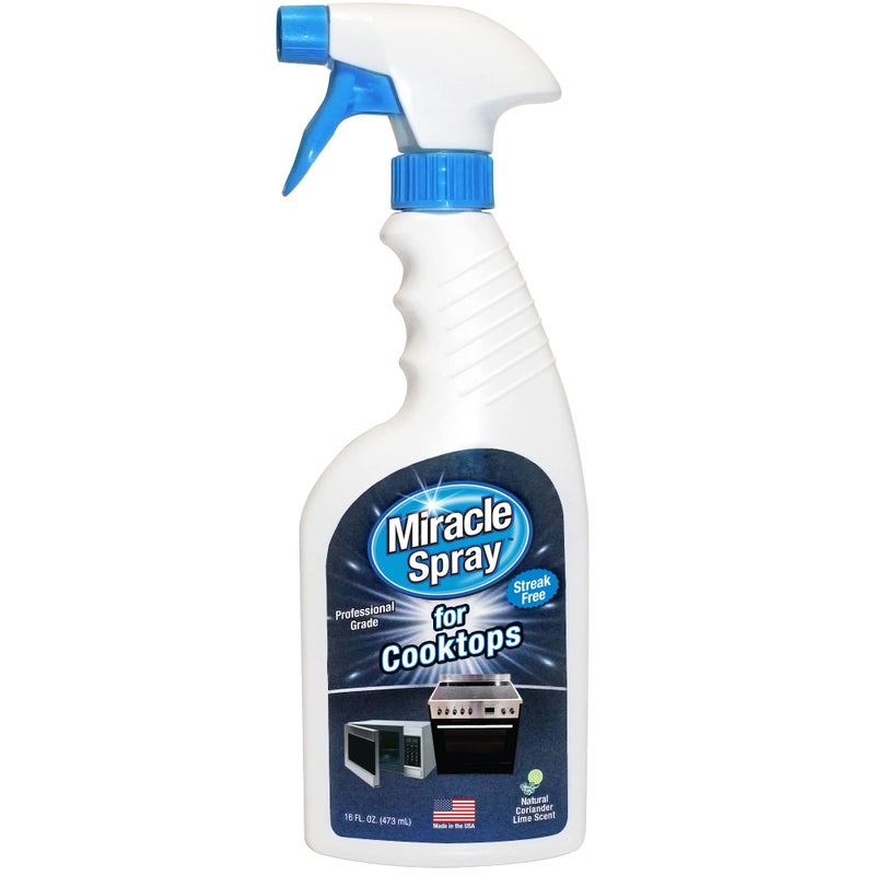 Miracle Brands Miraclespray For Microwave And Cooktop  Easily Removes Food And Grime Buildup  Safe And Convenient Stove Top Cleaner  Great For Home And Kitchen Use - 16 Fl Oz - Image 1