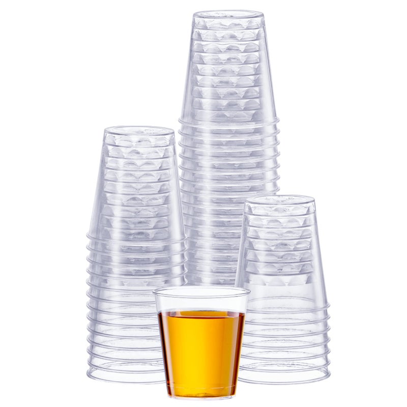 SETUP SETUP Clear Hard Plastic Shot Glasses 1 oz  200 Count Disposable Shot Cups