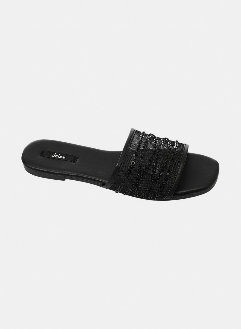 Dejavu Shoes KND-DJTX-021 Open Square Toe Shape Slides -  For Women - Image 1