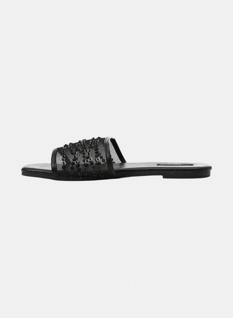 Dejavu Shoes KND-DJTX-021 Open Square Toe Shape Slides -  For Women - Image 4