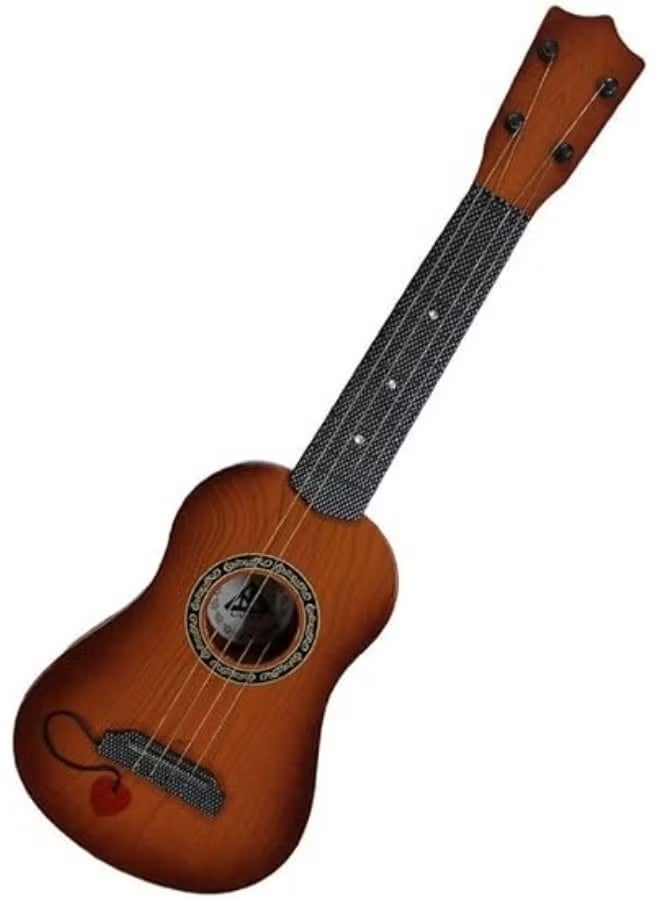 Guitar Toy for Kids 4-String Acoustic Music Learning Toys, Musical Instrument Educational Guitar Toy for Beginners Kids Child(Brown) - Image 4