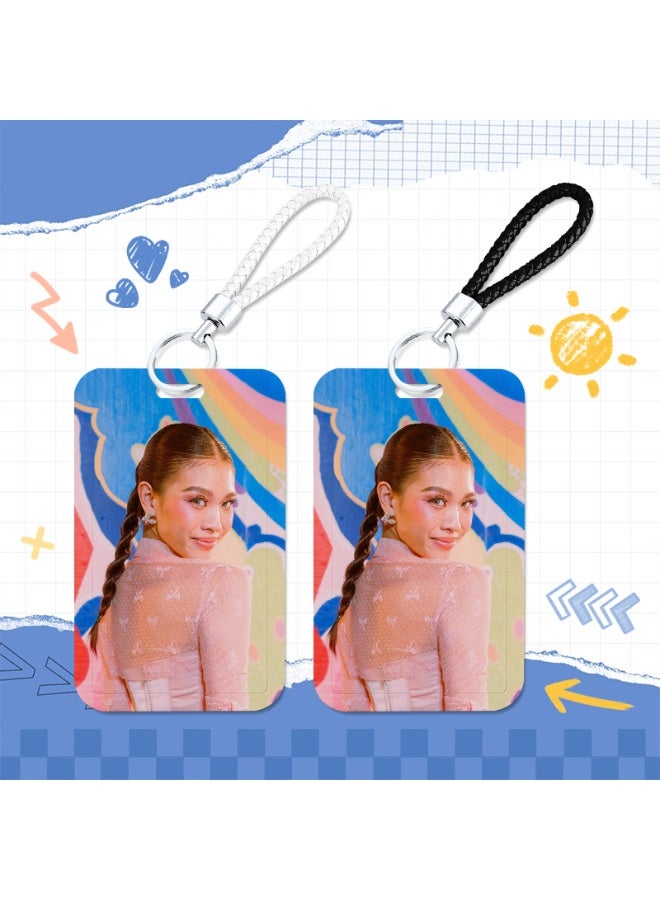NIBEMINENT 1 - Piece BINI Kpop Photo Card Holder Pendant Key Chain ID Badge Holder ID Card Holder Photo Card Protector for School ID Office ID Access Card for Women Girls