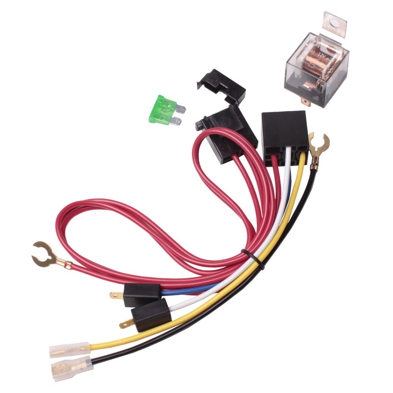 FARBIN Air Horn Relay Wiring Harness Kit 12V 80 AMP for Car Truck Motorcycle (Relay 4 pin Single Horn Wiring Harness, 12V) - Image 1