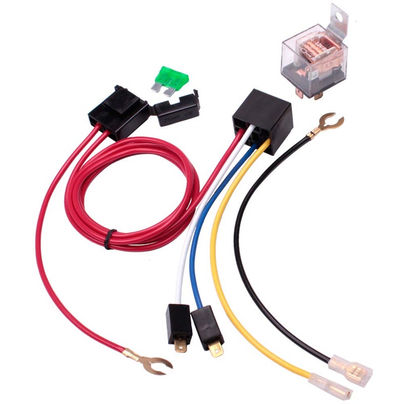 FARBIN Air Horn Relay Wiring Harness Kit 12V 80 AMP for Car Truck Motorcycle (Relay 4 pin Single Horn Wiring Harness, 12V) - Image 2
