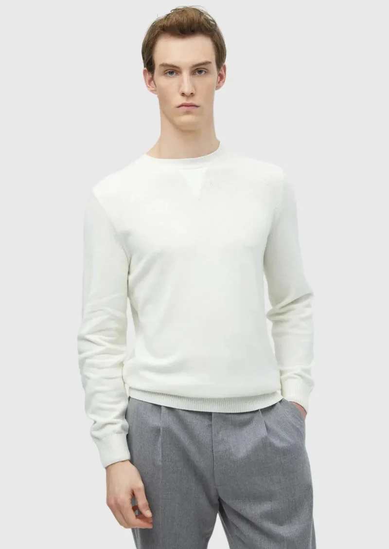 RAMSEY Ecru Knitwear Sweatshirt