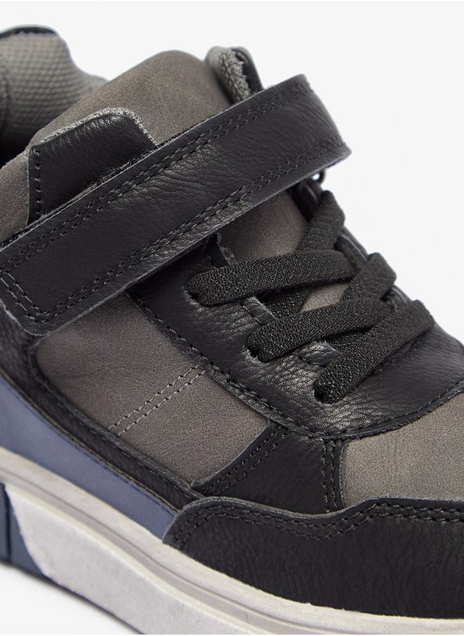 LBL by Shoexpress Boy's Panelled High Cut Sneakers with Hook and Loop Closure  - Image 5