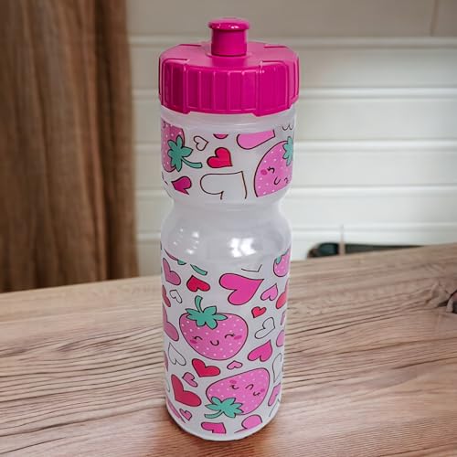 50 Strong 22oz Kids Sports Squeeze Water Bottle for Girls – BPA-Free with Pull Top Cap – Durable & Reusable for School, Sports & Everyday Use – Made in USA - Image 2