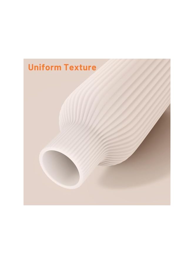 The Bros White Ceramic Flower Vase, Vase Minimalist Modern Home Decor, Vase Matte Finish Vase for Table, Fireplace, Shelf, Mantel, Entryway and Centerpieces - Image 3