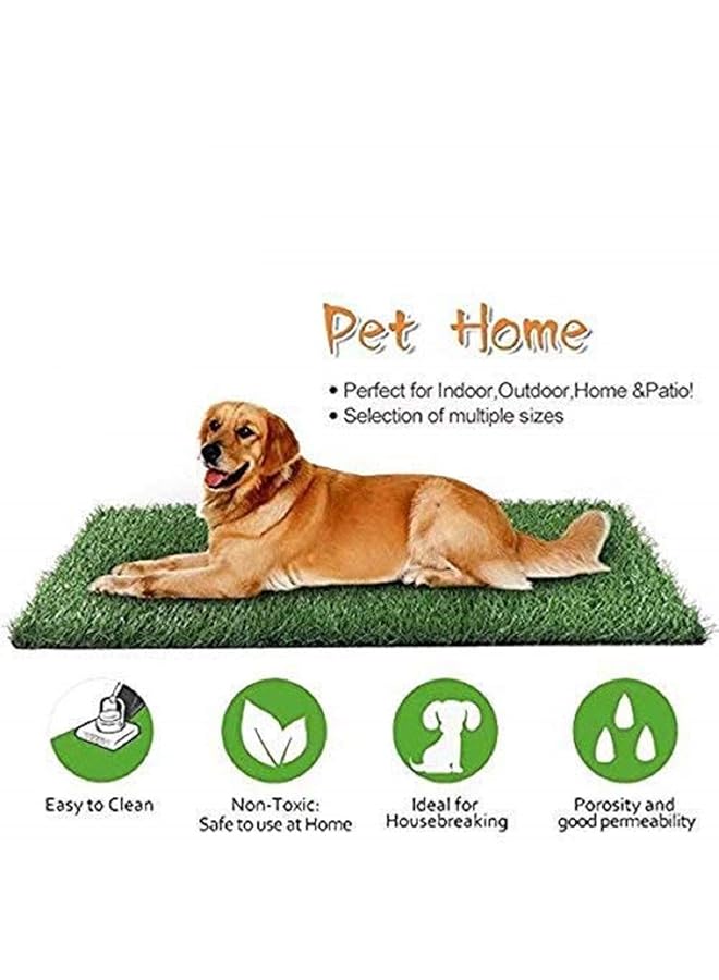 Kuber Industries Artificial Grass Carpet Professional Dog Grass Mat Large Turf Outdoor Rug For Patio Lawn Decoration Portable Trainig Pad 3.3 X 8 Feet Green - Image 2