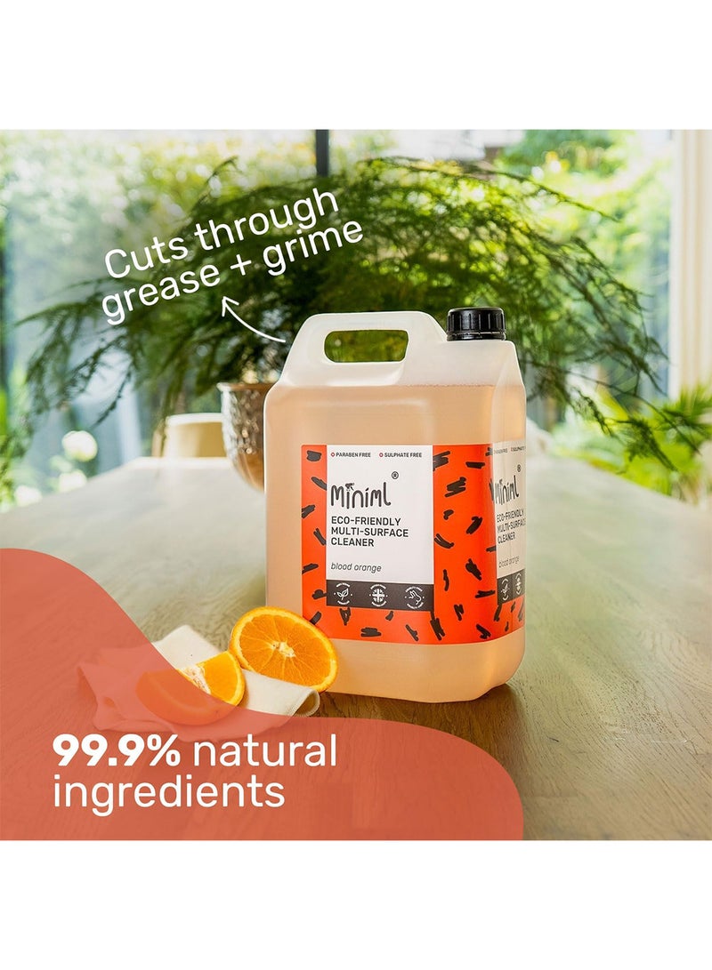 Miniml Eco Multi Surface Cleaner General Purpose Spray 5L Refill – Blood Orange Scented for Cleaning All Surfaces Floors Walls Glass Kitchen Bathroom - Natural Plant Based Vegan Formula & Cruelty Free - Image 3