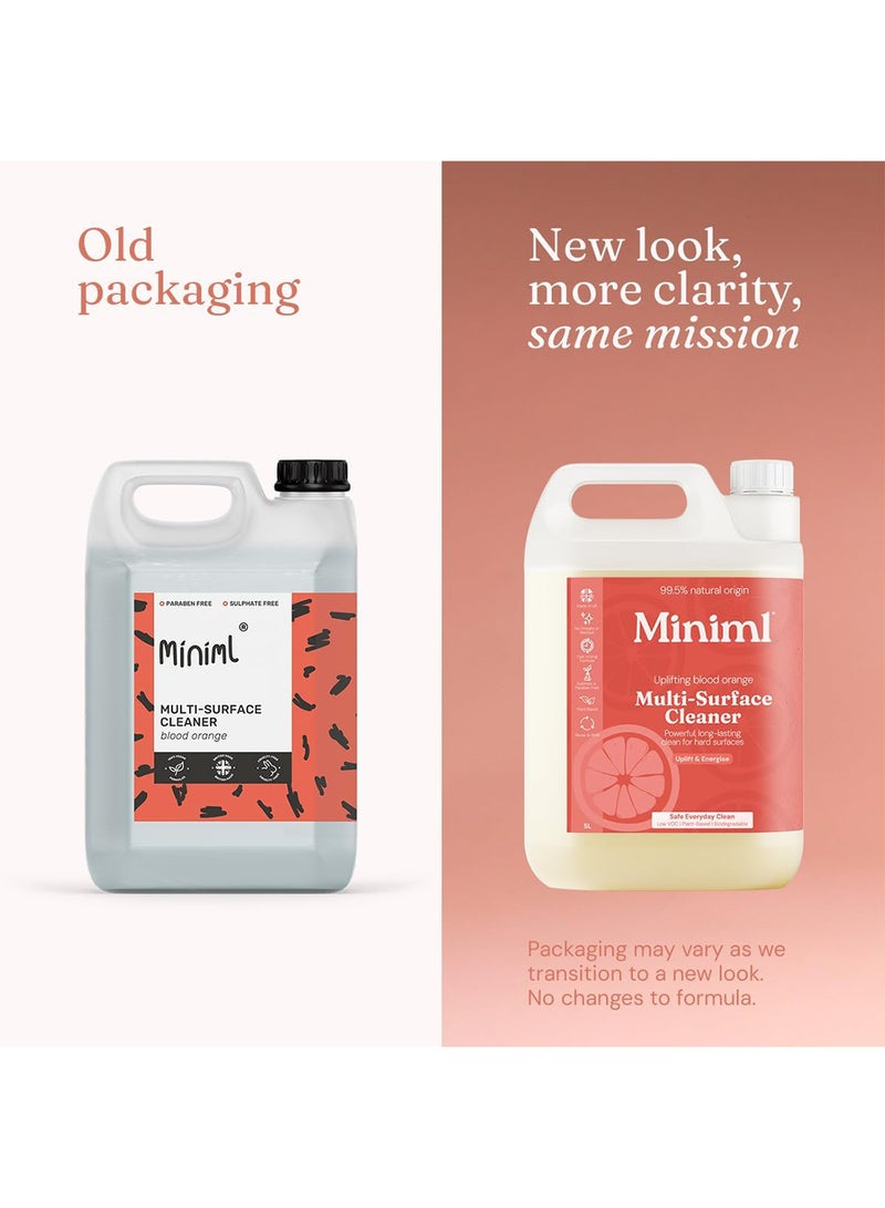 Miniml Eco Multi Surface Cleaner General Purpose Spray 5L Refill – Blood Orange Scented for Cleaning All Surfaces Floors Walls Glass Kitchen Bathroom - Natural Plant Based Vegan Formula & Cruelty Free - Image 2