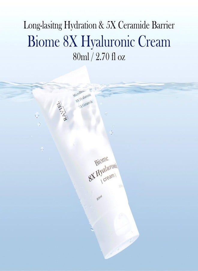 RAVIEL Biome 8X Hyaluronic Cream - Deep Moisture Glow Cream with 5X Ceramide for Inner Hydration, Skin Firmness & Pore-Less Finish, Korean Skincare, 80ml,2.70 fl oz - Image 2