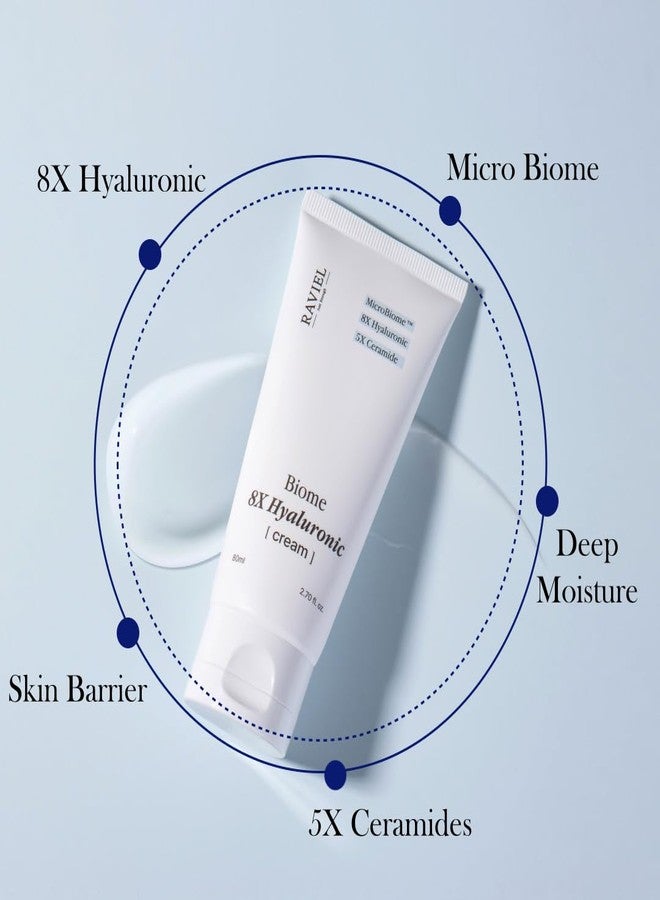 RAVIEL Biome 8X Hyaluronic Cream - Deep Moisture Glow Cream with 5X Ceramide for Inner Hydration, Skin Firmness & Pore-Less Finish, Korean Skincare, 80ml,2.70 fl oz - Image 5