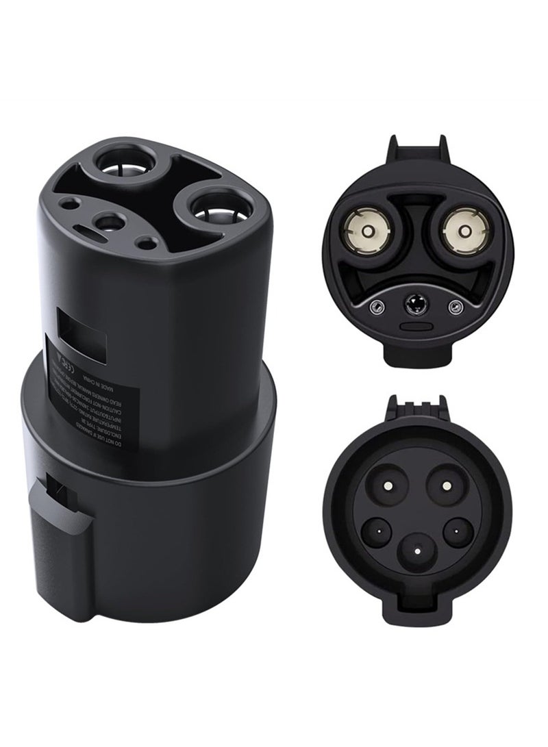 80A J1772 to Tesla Charger Adapter, Safety Certified, Compatible with Model 3/Y/S/X, Portable EV Charging Solution for Outdoor Use - Image 1
