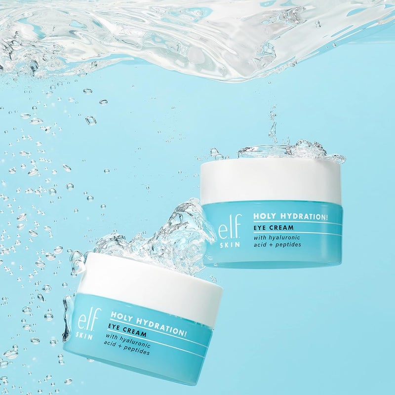 elf كريم العين المقدس من e.l.f. SKIN! مصغر، كريم مرطب غني لتقليل الهالات السوداء، مدعوم بحمض الهيالورونيك، نباتي وخالي من القسوة - Image 4