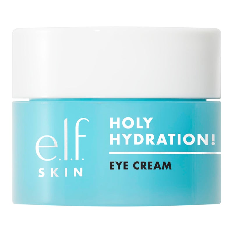 elf كريم العين المقدس من e.l.f. SKIN! مصغر، كريم مرطب غني لتقليل الهالات السوداء، مدعوم بحمض الهيالورونيك، نباتي وخالي من القسوة - Image 1