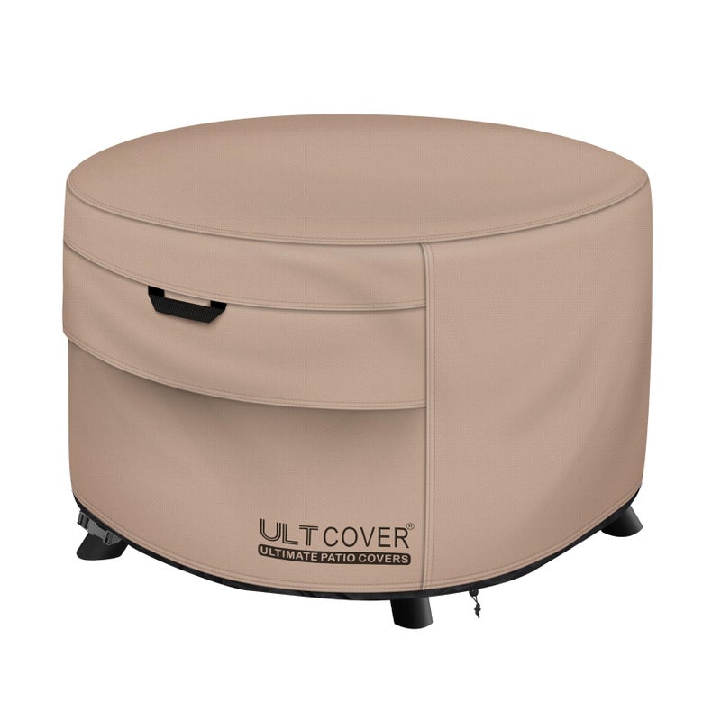 ULTCOVER غطاء طاولة نار فناء ULTCOVER دائري 40 بوصة خارجي مقاوم للماء لوعاء النار - Image 1