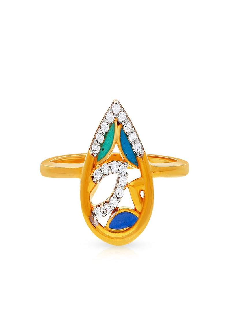 Malabar Gold and Diamonds 22 Carat 916 Purity Yellow Gold Ring DZDWL23RN08Y11 For Women  - Image 2