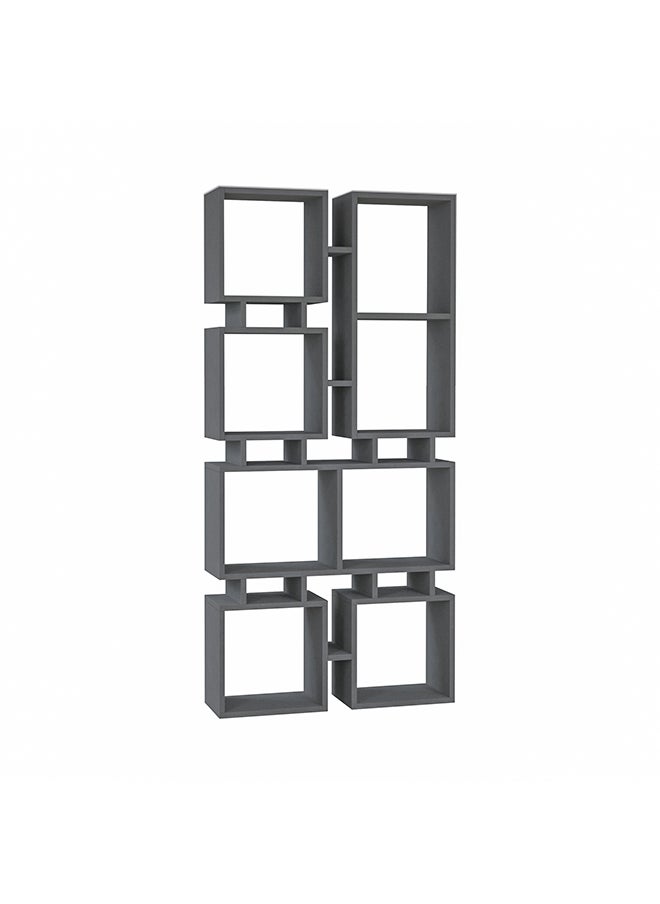 Mourah Home Rail Bookcase No.1 - Dark Grey - 2 Years Warranty  - Image 3