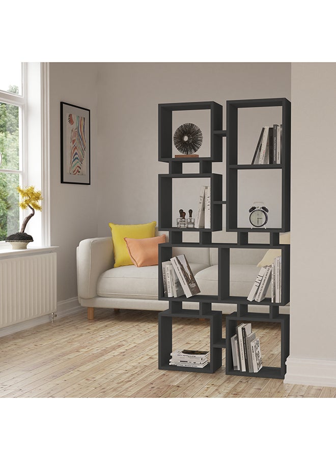 Mourah Home Rail Bookcase No.1 - Dark Grey - 2 Years Warranty  - Image 2