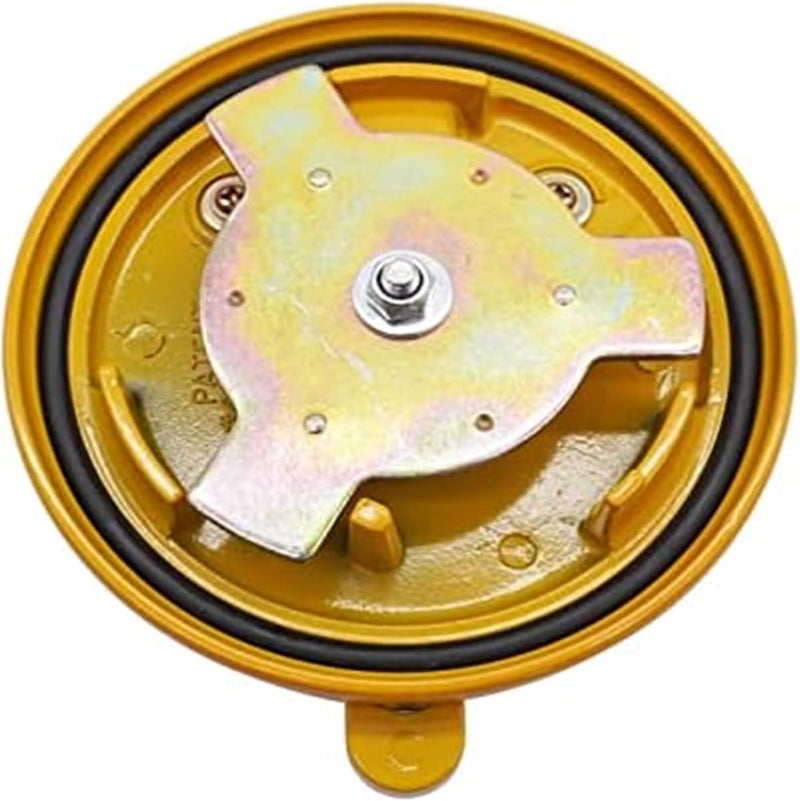 QASULER Yellow Fuel Tank Cap for Caterpillar Excavators - Image 2