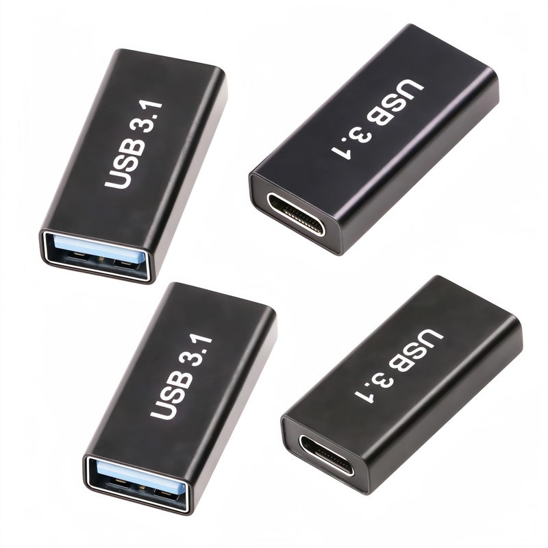 Pastall 4PACK UpgraDed USB Female to USB-C Adapter - Compatible with MacBook Pro/Air, iPad Pro, Google Pixel, Huawei & More - Image 1