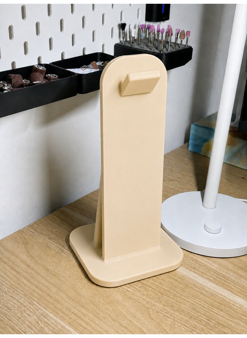 Modern Minimalist Headphone Stand for Over-Ear Headphones, Beige | 3D Printed | Perfect for Dubai Homes & Offices - Image 3