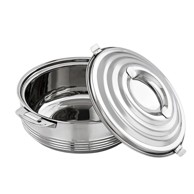 PLUMM Get Plumm Stainless Steel Casserole | Casserole With Lid | Double Walled & Insulated | Steel Casserole For Roti,Cooking,Rice & Gravy (1000 ml) | 5 Years Warranty - Image 2