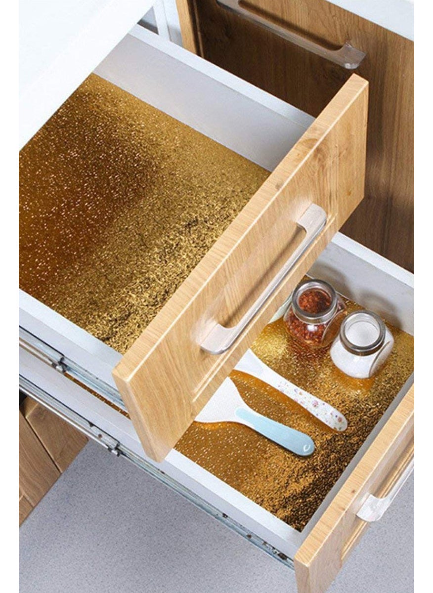 Markafox Adhesive Gold Kitchen Countertop Foil, Waterproof, Stylish Coating, 1m x 40CM  - Image 3
