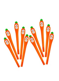 Y&D 10pcs Carrot Pen Bulk Highlighters Mini Decor Japanese Kids Fun Pens Bunny Ballpoint Cartoon Writing Adorable Rabbit Student Child  - Image 1