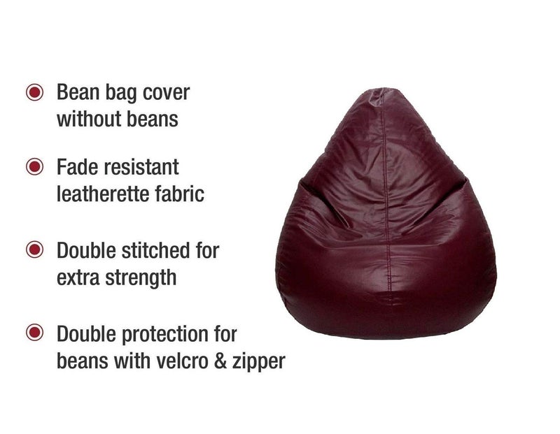 TRUE 2 F Teardrop Bean Bag Cover Without Beans Cover only Maroon XXL - Image 4