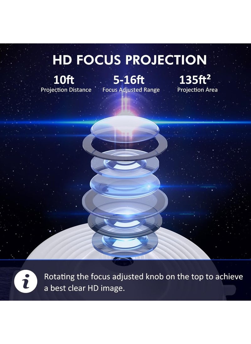 Alruht Star Projector, Planetarium Projector for Bedroom, Ultra Clear Galaxy Night Light with 4K Replaceable 13 Galaxy Discs, 360 Degree Rotation Real Sky Light for Kids Room Birthday Gift  - Image 5