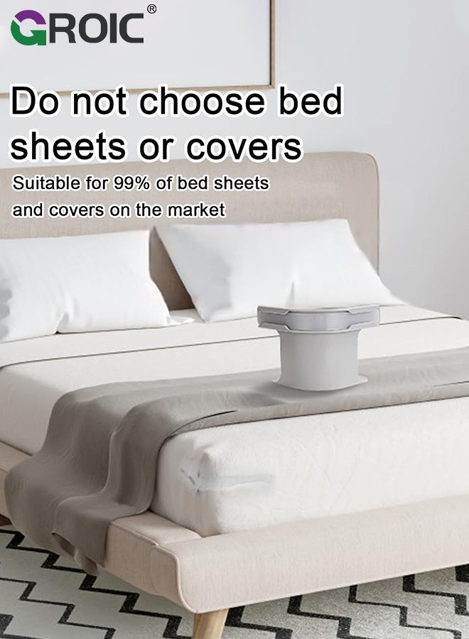 GROIC Lock Sheet Holders Set of 4, Bed Sheet Holder, Fitted Sheet Straps Keep Sheets Firm & Tight, Bed Sheet Holders for Corners, Universal fit King, Queen, Twin Sized beds (White) - Image 5