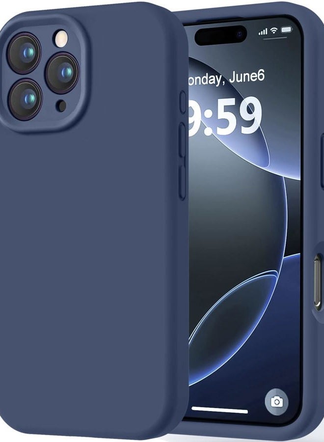 LOVE 3000 Designed for iPhone 16 Pro Case, Premium Silicone with [Soft Anti-Scratch Microfiber Lining] Shockproof Protective Phone Case for Men Women Girls 6.3", Navy Blue - Image 1