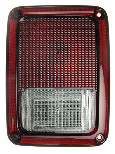 TRQ Driver Side Tail Light Assembly Compatible with 2007-2017 Jeep Wrangler 2018 Wrangler JK CH2800177 - Image 1