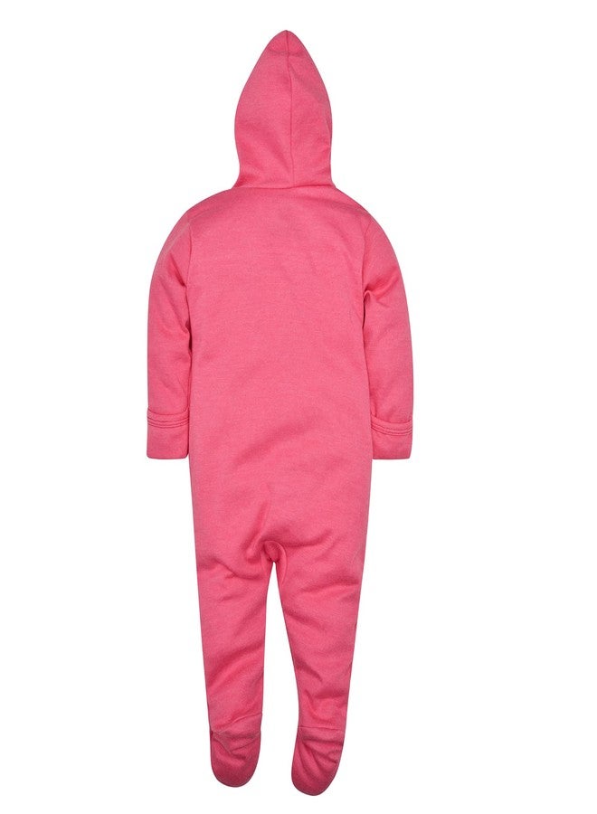 Magic Town® 100% Cotton Unisex Hooded Rompers for Kids and Infants Set of 2 (Pink) (6-9 Months) - Image 5