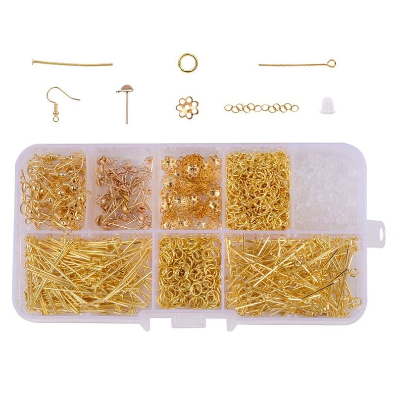 Beutifull Earring Making Supplies Kit Earring Making Findings for Adult Multiusable 8 Item Combo 300 Pc for Jewellery Making Craft Works - Image 2