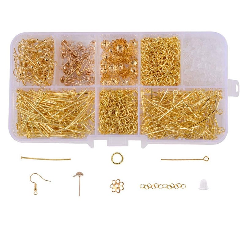 Beutifull Earring Making Supplies Kit Earring Making Findings for Adult Multiusable 8 Item Combo 300 Pc for Jewellery Making Craft Works - Image 1